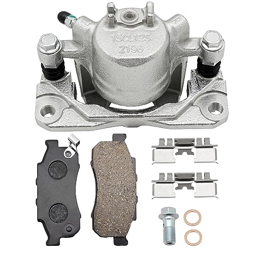 M MATI Front Left Brake Caliper & Ceramic Brake Pads for Honda Pi...