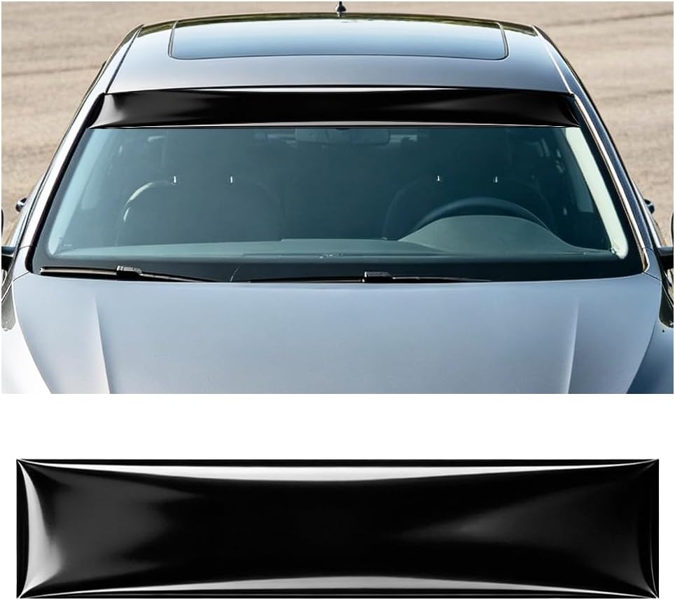 Car Windshield Sunshade Sticker, UV Protection Vehicle Front Windshield Sunshade Banner Tint, Self Adhesive Automotive Windscreen Tint Film, Universal Fit (Mesh)