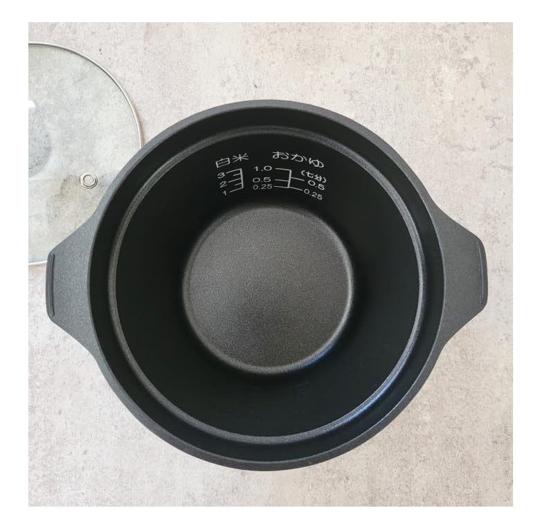 Amazon | 厚釜 炊飯鍋 専用鍋 (1～3合炊き) 内面がフッ素樹脂加工され
