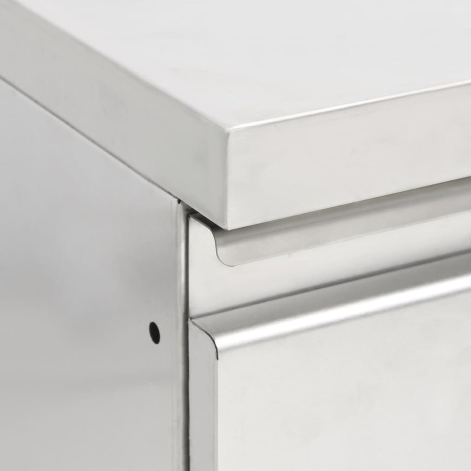 Gecheer Armadio da a 2 cassetti, in acciaio inox, 50 x 60 x (95-96) cm, piedini regolabili in altezza, per ristoranti, alberghi, produzione alimentare
