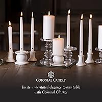 Vista 5 de Colonial Candle Vela Cónica Sin Perfume, Colección Handipt, Arándano Tradicional, 10 pulgadas, Paquete de 6 Velas - Hasta 8 Horas de Combustión