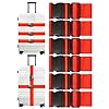 Luggage Strap, 6 Pack Luggage Straps for Suitcases, Suitcase Belts Straps with Adjustable Buckle, Heavy-Duty Luggage Wrapping Strap for Traveling, Red