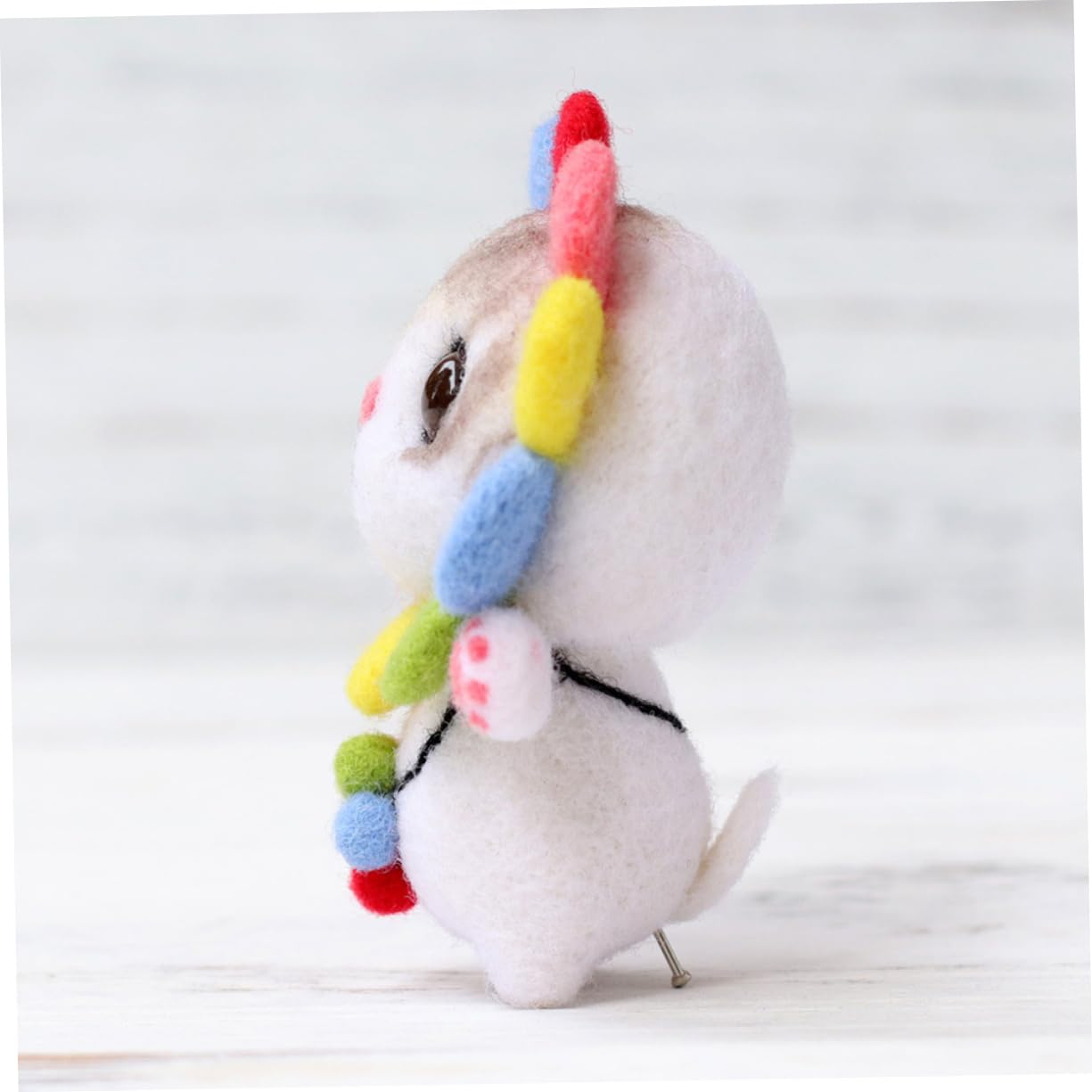 NUOBESTY 6juegos Kit De Fieltro Para Principiantes Instrucciones Inglés De Felting De Animales Gato Arcoíris y Gato Materiales Completos Para Manualidades Creativas