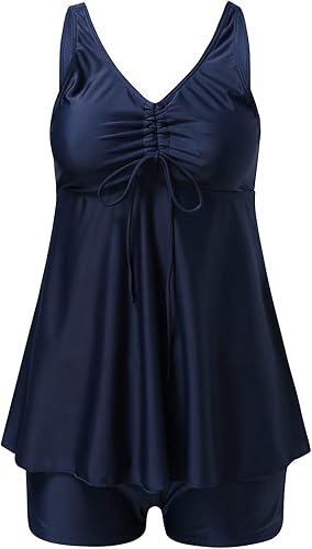 Miniatura 6 de Swim Tops for Boys Suits Two Control Print Women Swimming Suits Swimsuits Tank with Boyshorts Top One Shoulder