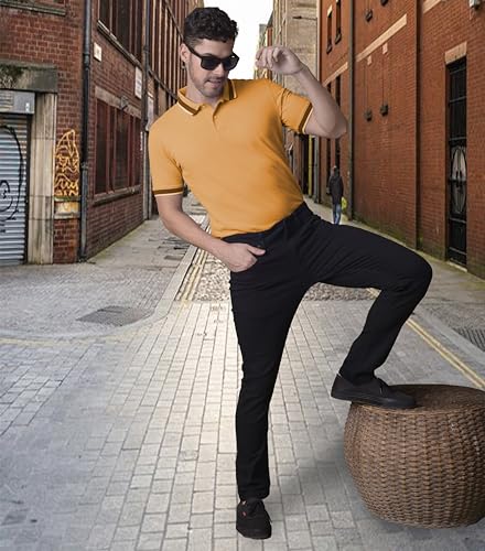 Image of i'sol Men's Tapered Slim Fit Comfortable Mid Rise Stretchable Jeans