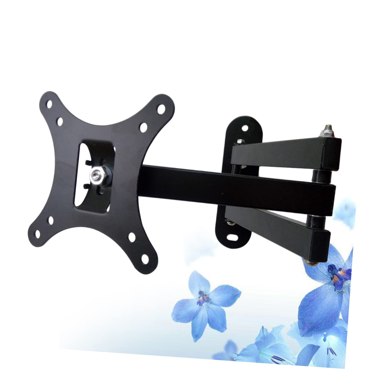 Supporto Tv da Parete Fisso per Monitor LED 15-27 Pollici | Angolo Inclinazione 15°, Portata 10kg, Metallo Nero, per Ambienti Commerciali e Intrattenimento