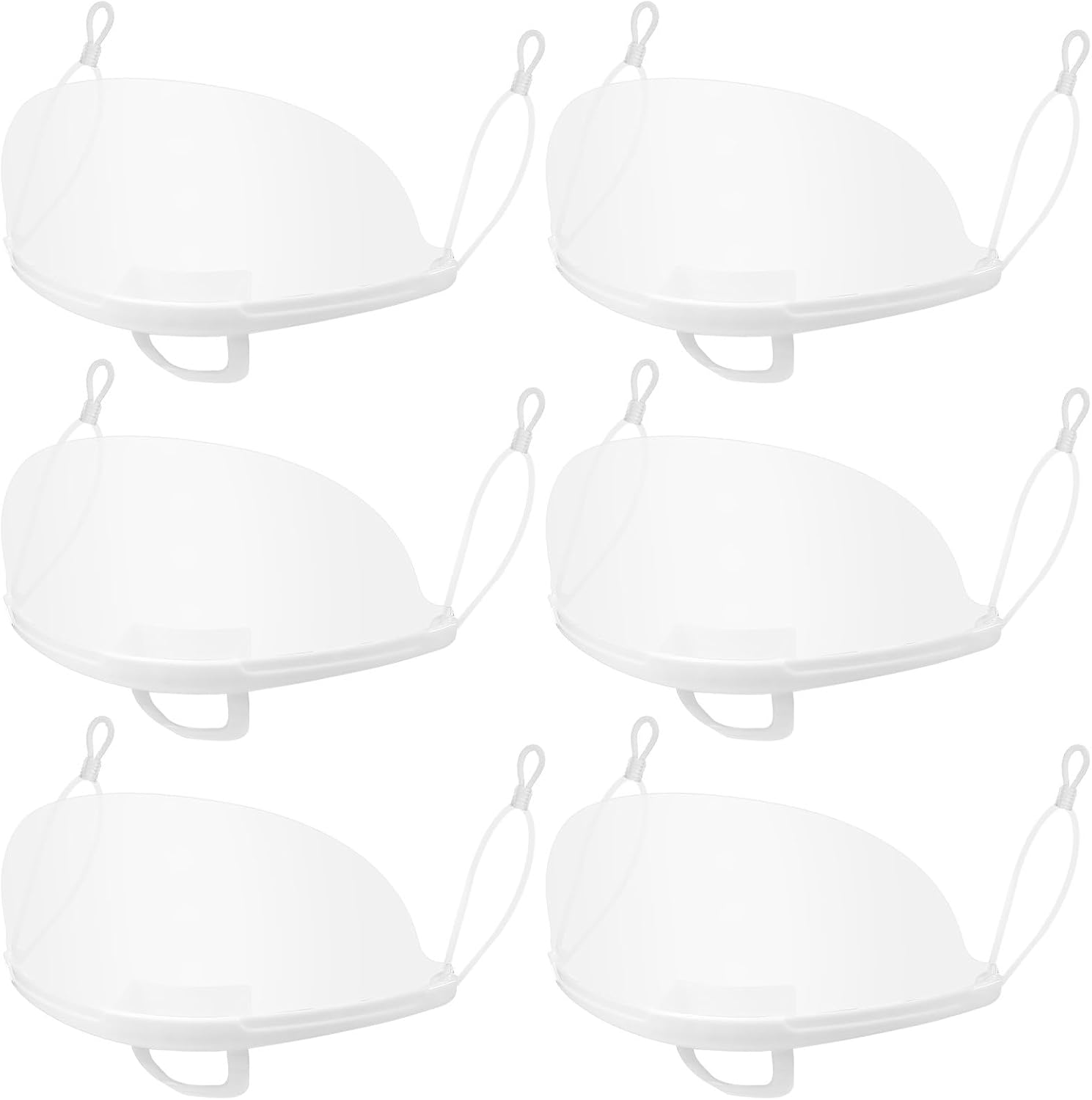 POPETPOP 60pcs Transparent Face Mask: Clear Face Mask Open Mouth Design with Chin Rests for Hospitality, Restaurant, Day Spas, Retail