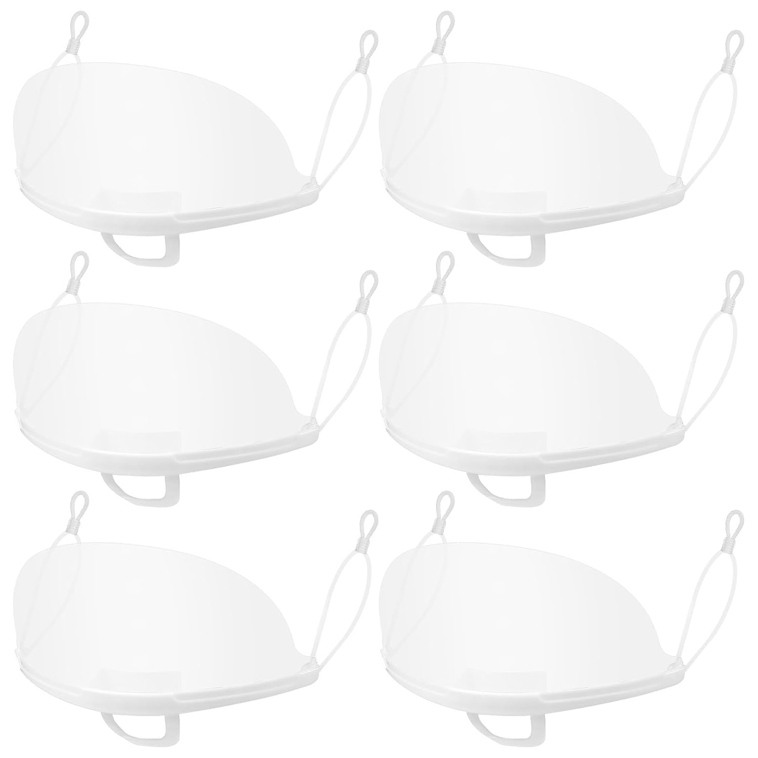 Totority Chef Masks 20Pcs Clear Plastic Nose Mouth Cover Anti-Fog Mask for Restaurant Kitchen Food Service Waiter Protective Shield
