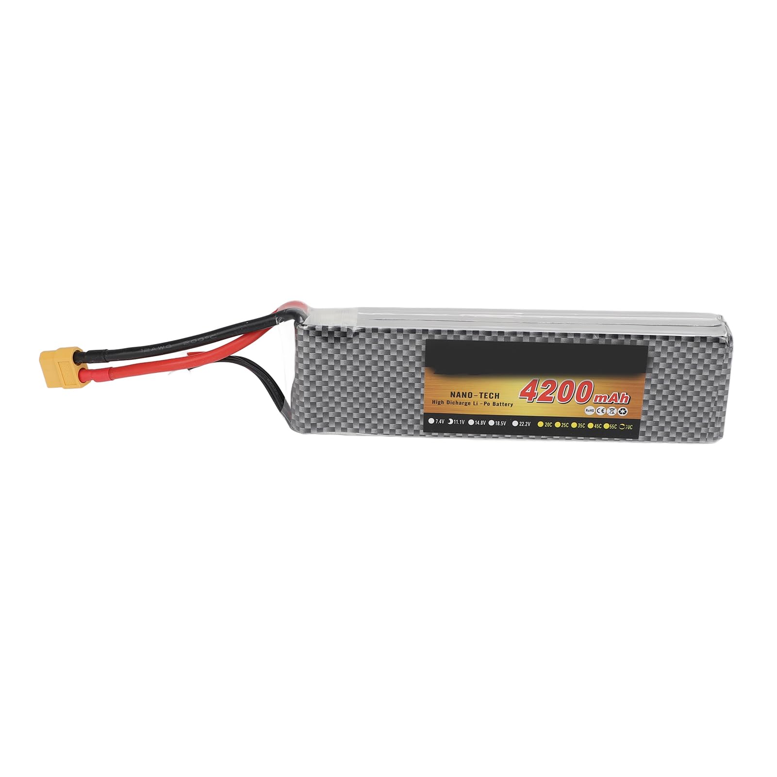 Batteria RC Lipo Batteria al litio professionale da 7,4 V 4200 mAh con spina XT60 per elicottero RC Quadcopter Drone RC modello di auto