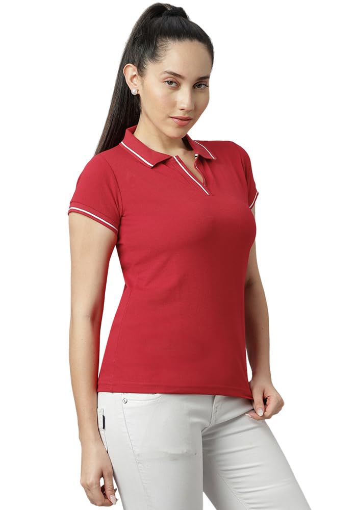 Womens Premium Pique Polo Collar Neck T-Shirt Womens Premium Pique Polo Collar Neck T-Shirt (Design: Tipped Polo)-image-23