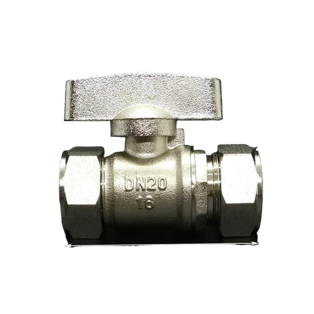 Brass Nickelage DN15 DN20 Male/Female Thread Ball Valve 1216/1418/1620/2025/2632 Pex Pipe Fitting Aluminum Pipe Fittings IDGTTLDF(1620 Nickel Plated)
