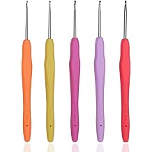 Small Sizes Crochet Hooks 5 pcs Lace Crochet Needles 1.75mm - 2.75mm QLRFFLJOY Crochet Hook Set DIY Yarn Weaving Tool for Embroidery Thread, Lace Knitting and Fine Work