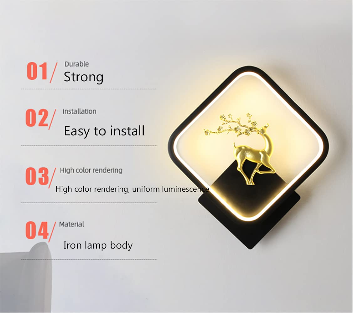 Luz de Pared, Creativa lámpara de Pared para Interiores, lámpara LED con lámpara de Pared de 14 W, para Correr, Sala de Estar, Dormitorio, Pasillo, Escalera, de