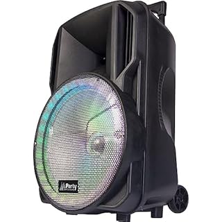 Party Light & Sound - Enceinte Karaoké Sono PARTY15-RGB Portable Bluetooth 800 W Batterie 2 micros USB SD - Cadeau Sono DJ Soirée Fête Anniversaire