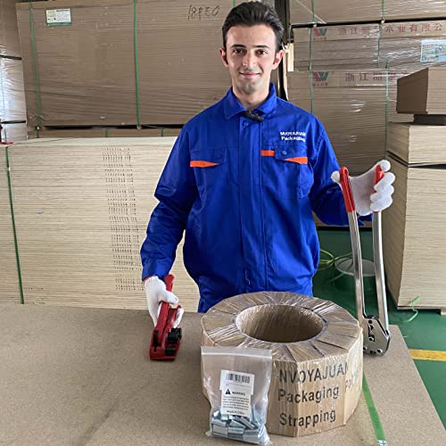 Novyajuan Packaging Metal Open Seals For 1/2" Width Polypropylene (Pp) Strapping, 1.25" Length (Pack Of 100) #TOP5