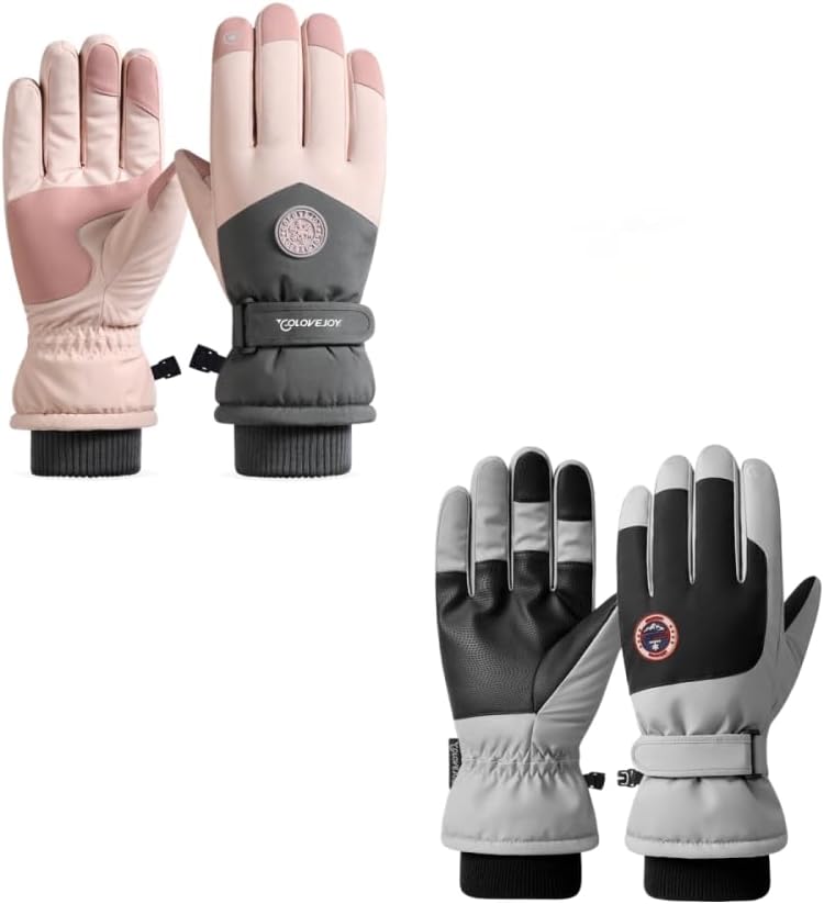 Winter Ski Snow Gloves for Men, Women, Youth - Waterproof, Thermal, Touch Screen Support - Unisex Adult, Skiing