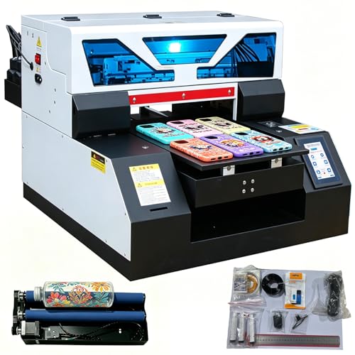 SHENGJINSH UV DTG Printer Machine, A4 L800 UV Flatbed Printe...