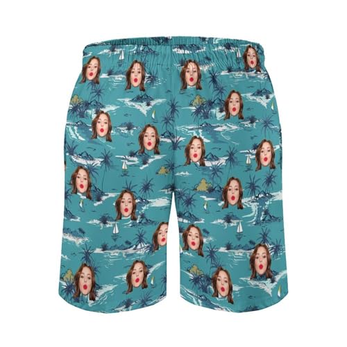 Custom Face Couple Matching Swimwear Personalized Bikini Set Swim Shorts High Waisted Bikini Swimsuit Bathing Suit for Gift4