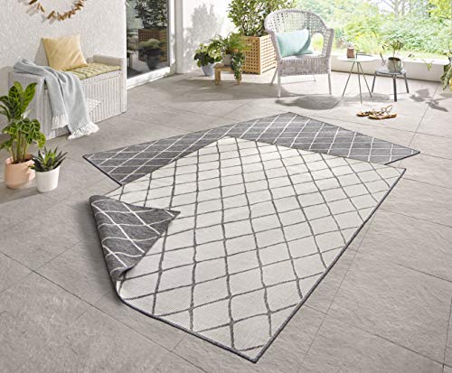 bougari in- and outdoor carpet Tilos cream blue, 160x230cm