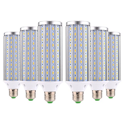 LED Corn Light Bulb E26/E27 Medium Base 140LED (45 Watt Equivalent Replacement 300W Halogen Lamp) Cool Daylight White LED Street and Area Light for Outdoor Garage Factory Warehouse High Bay Barn Backy