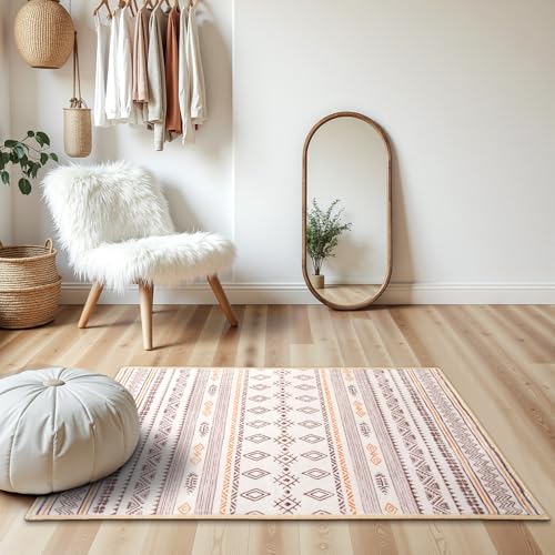 Tapete Boho Terrug Beige y Naranja 2x3 pies miniatura 5