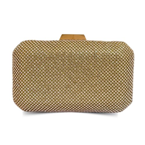 Bolsa Clutch Carteira De Festa Casamento Strass Camila (Dourado)