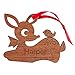 Deer Ornament Personalized Baby's First Christmas 2024 Wood Handmade