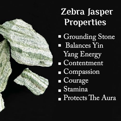 Image of Green Zebra Jasper Raw Stone 250g | 2-3 Pcs Natural Healing Crystal for Grounding, Harmony & Strength | Decorative Stones for Home Decor, Living Room, Office & Vastu Showpiece