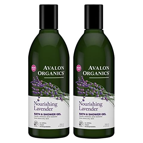 Avalon Organics Lavender Bath and Shower Gel, 12-Ounce Bottle (Pack of 2) Cover
