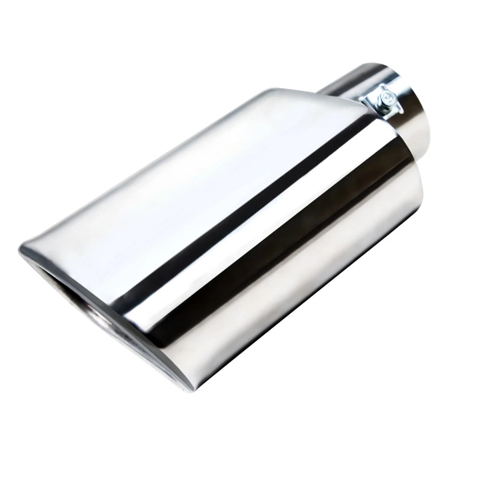 Rura wydechowa samochodu Końcówka wydechu kwadratowa 2,36" wlot, X 5,5" wylot 9" długi, stal nierdzewna chromowana, prostokątny wydech(Silver-1Pcs)