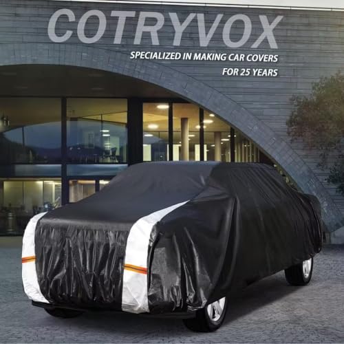 Image of Dodge Ram 2500 /3500 Truck Cover Custom Fit 2002-2026 Crew /Quad Cab Long Bed(8.1') with Door Zipper, 10 Layers Outdoor Heavy Pickup Truck Cover Waterproof All Weather, Wind Dust Sun Protector.