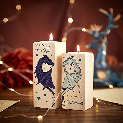 Superdant To Love Personalized Tealight Candle Holder Pterosaur Pattern From First Kiss To Last Breath Tea Light Candle Holder Wooden Candlestick Holders With Candles For Spouse #TOP3