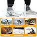 8 Pairs Shoe Covers Disposable Non-Slip Boot Covers Plastic Waterproof Shoe Protectors Cover Fits All Sizes of Shoes for Men and Women Rain Outdoor Indoors Overshoes House Cleaning (Transparent)