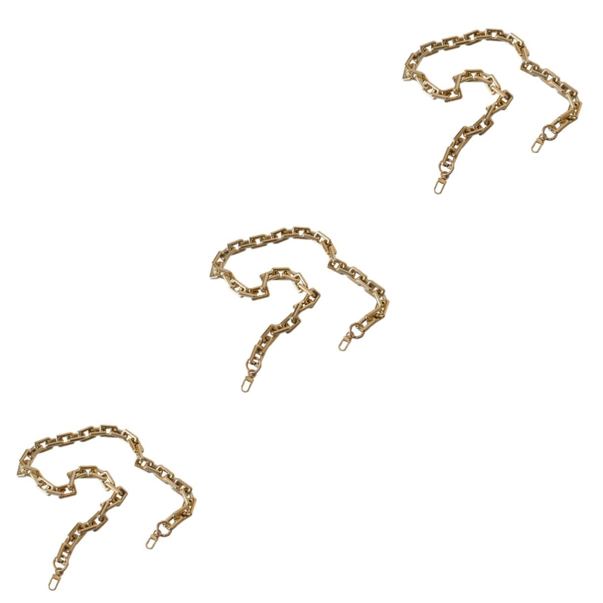 GALPADA 3 Stück Taschenkette Gold Umhängetasche Carteras Cruzadas Para Mujer Schultertasche Für Frauen DIY Tasche Schnalle Kette Lug Taschen Für Frauen DIY Flache Kette Schicker