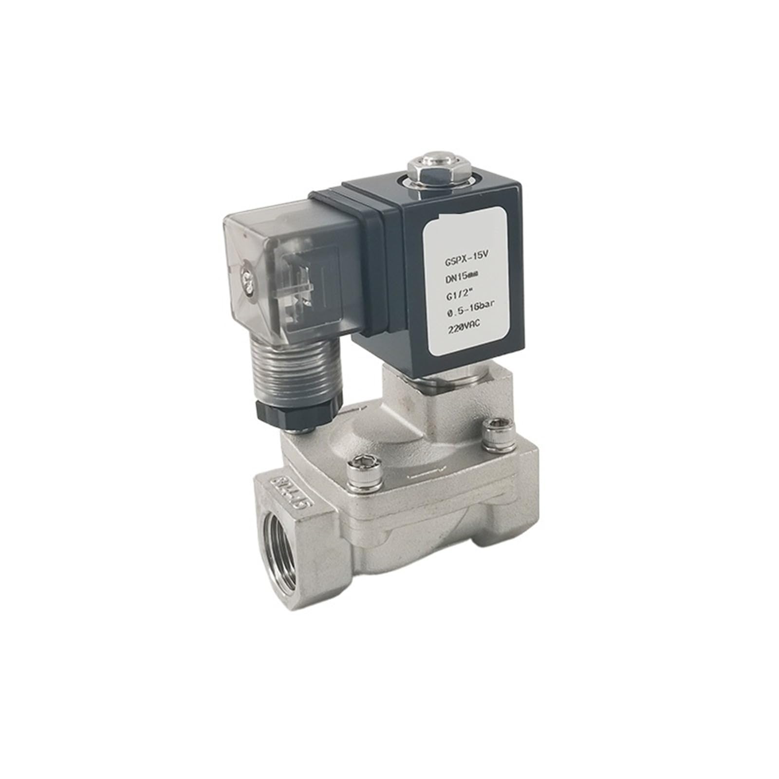 Électrovanne SPX-15 en inox haute résistance pour circuits de fluides industriels 16 bar
