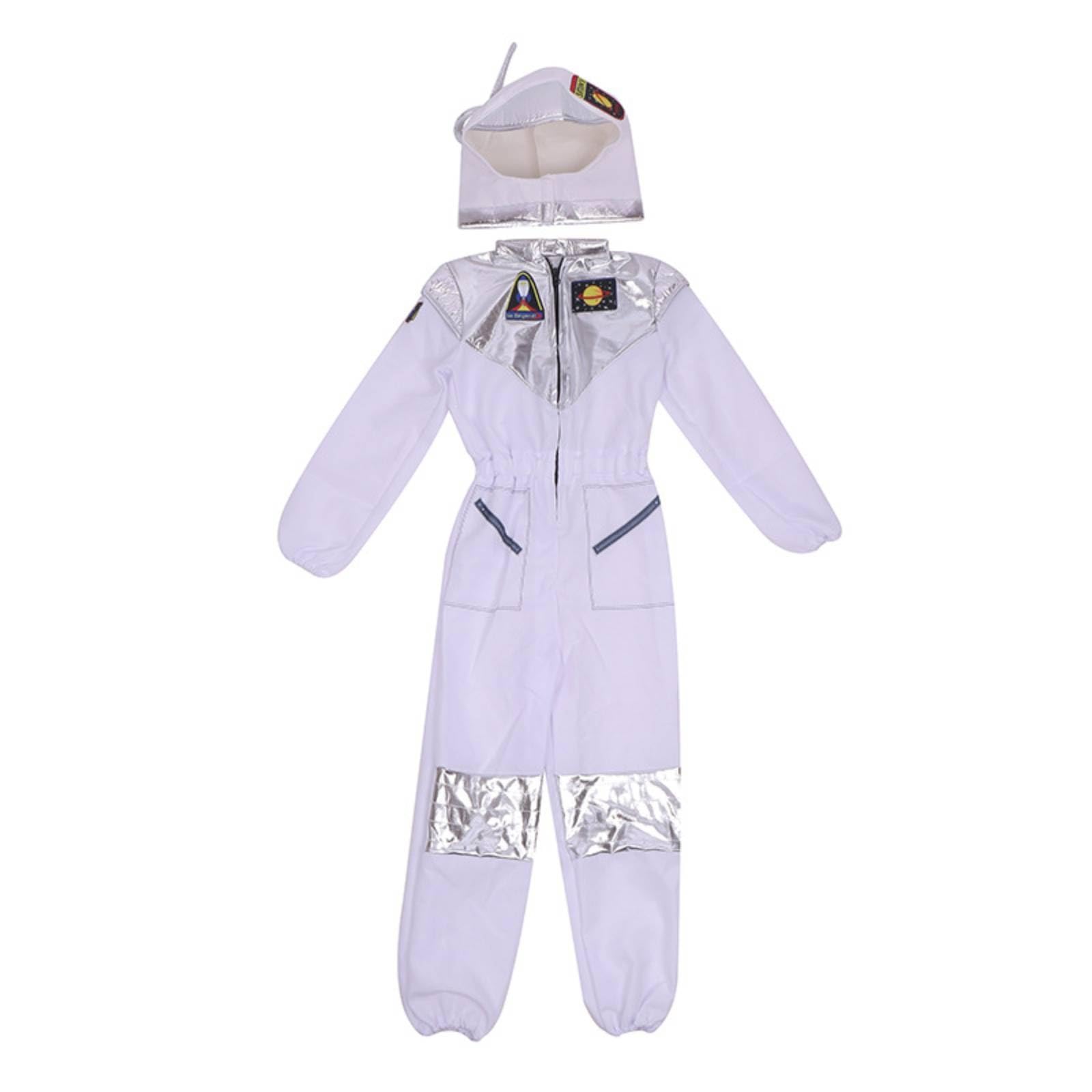 Tuta Completa da Esploratore Spaziale | Realistico, Tuta da esploratore spaziale con Cappuccio, Lavabile, per Halloween, Recite Scolastiche, L, Senza Guanti