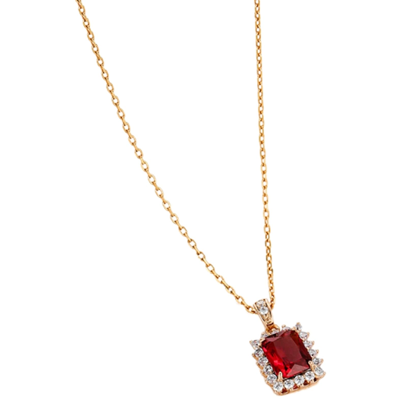 Collar de oro rosa de 9 K/14 K/18 K, joyas de oro auténtico, colgante de lujo, 45 cm