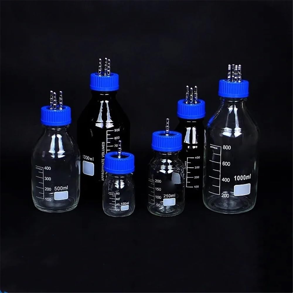 Tappo in acciaio inossidabile for bottiglia di vetro for reattore fermentazione, unidirezionale, bidirezionale, tridirezionale, 100/250/500/1000 ml Attrezzature da laboratorio