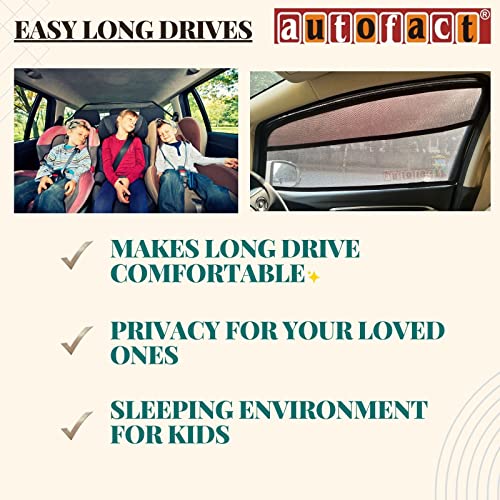 Image of Autofact Side Window Magnetic Sunshades Compatible with City (2020 to 2023), Special Z Black mesh to Block Sun Glare and UV Rays