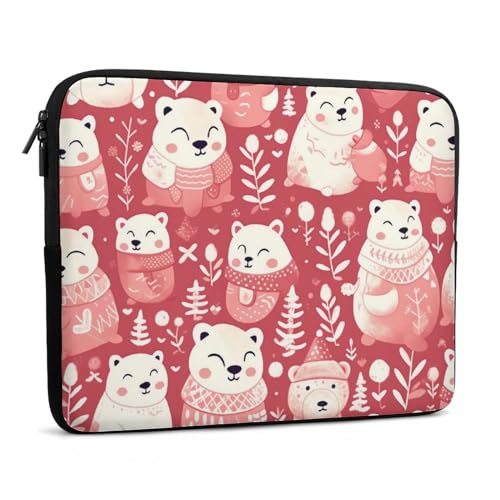 Funda para laptop 10 pulgadas impermeable con diseño oso miniatura 3