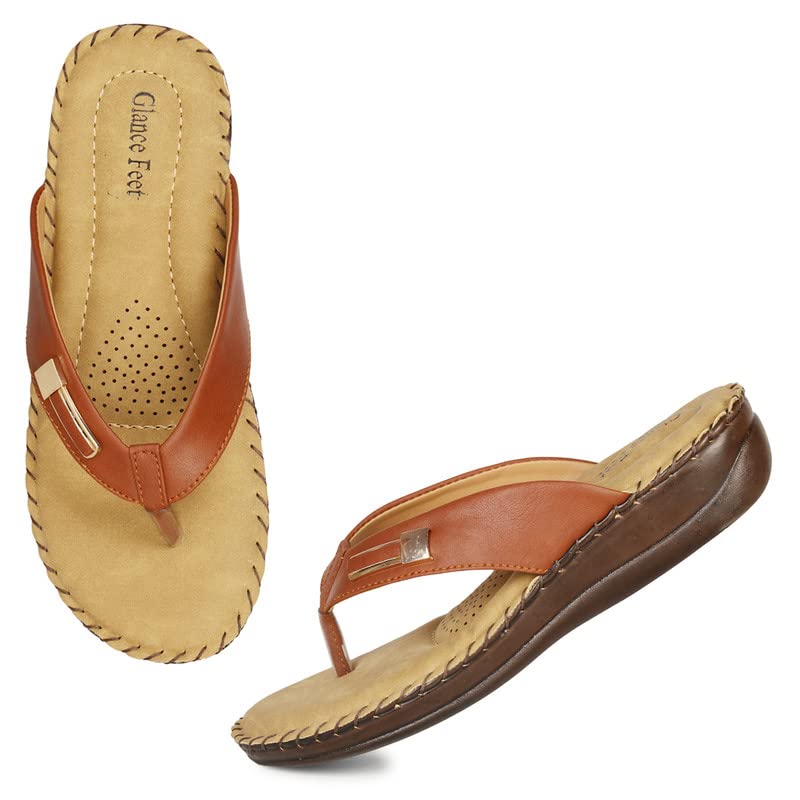 Image of Women's Flip-Flops & Slippers | Doctor Ortho Comfort with Style for Women & Girls - Light weight, Soft & Stylish Footwear | Suitable for Knee, Diabetic &