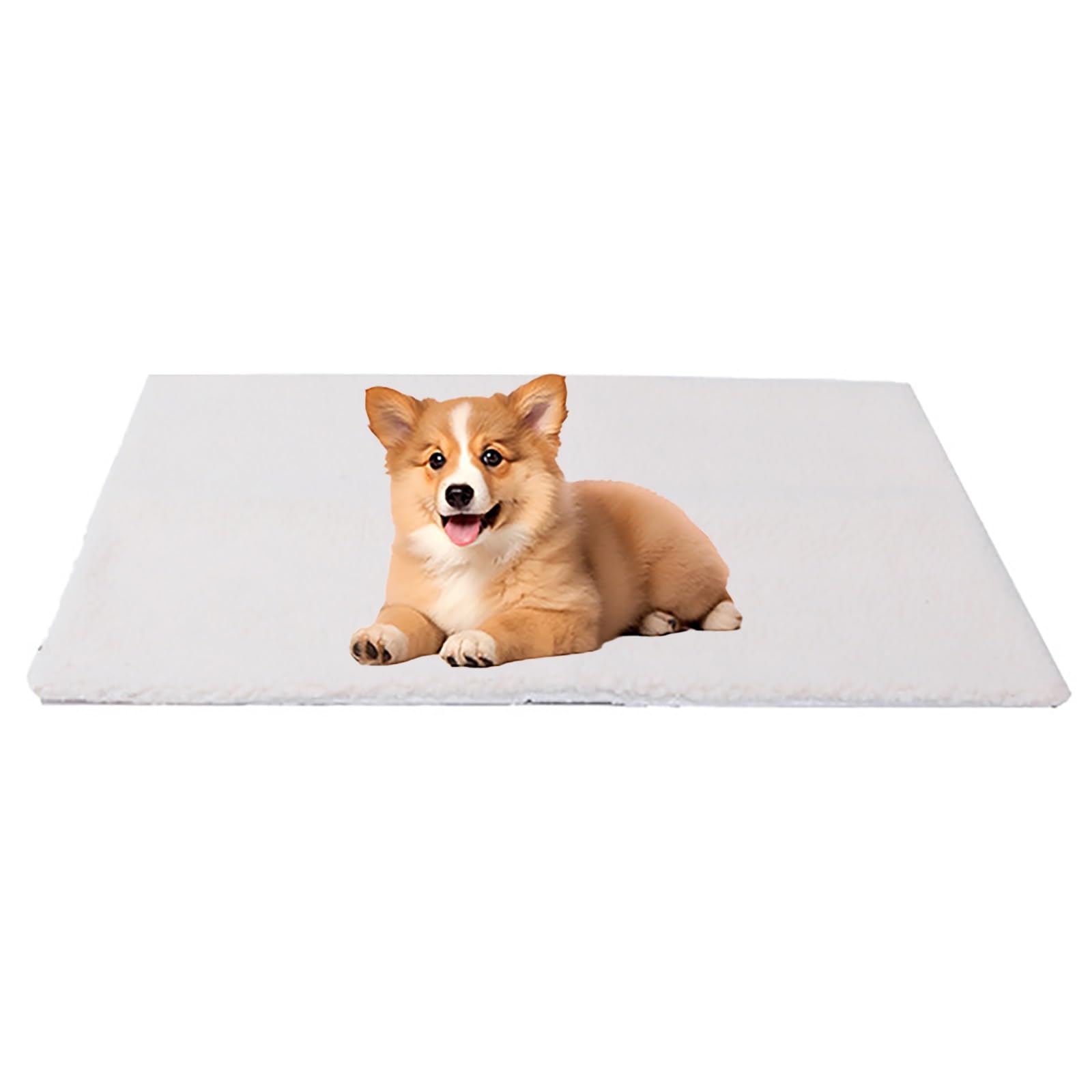 Haustiermatte, Weich und bequem, abnehmbar waschbar, sicher rutschfest(White)