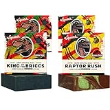 Dr. Squatch Jurassic Park Collection Men's Natural Soap - 4-Pack Bundle - King of the Briccs and Raptor Rush - Natural Bar Soap for Men