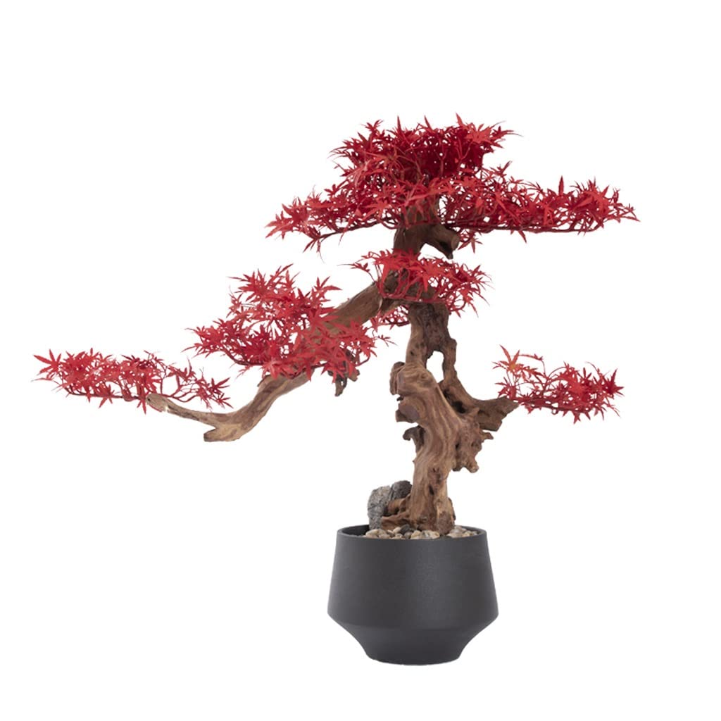HCZKIUJY Artificial Plants Artificial Plants 25 Inch Tall Simulation Maple Tree Zen Decoration Ornament Artificial Bonsai Tree for Home Office Desktop Garden Decor Fake Plants Decor