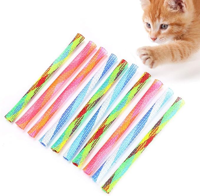 PETANGEL 48Pcs Cat Spring Toys, Cat Spiral Springs for Indoor Cats, Colorful & Durable Plastic Spring Coils Attract Cats to Swat, Bite,Hunt,BPA Free Durable Heavy Plastic Interactive Toys for Kittens (B0D5VB1XH3) Amazon Price History, Amazon Price Tracker