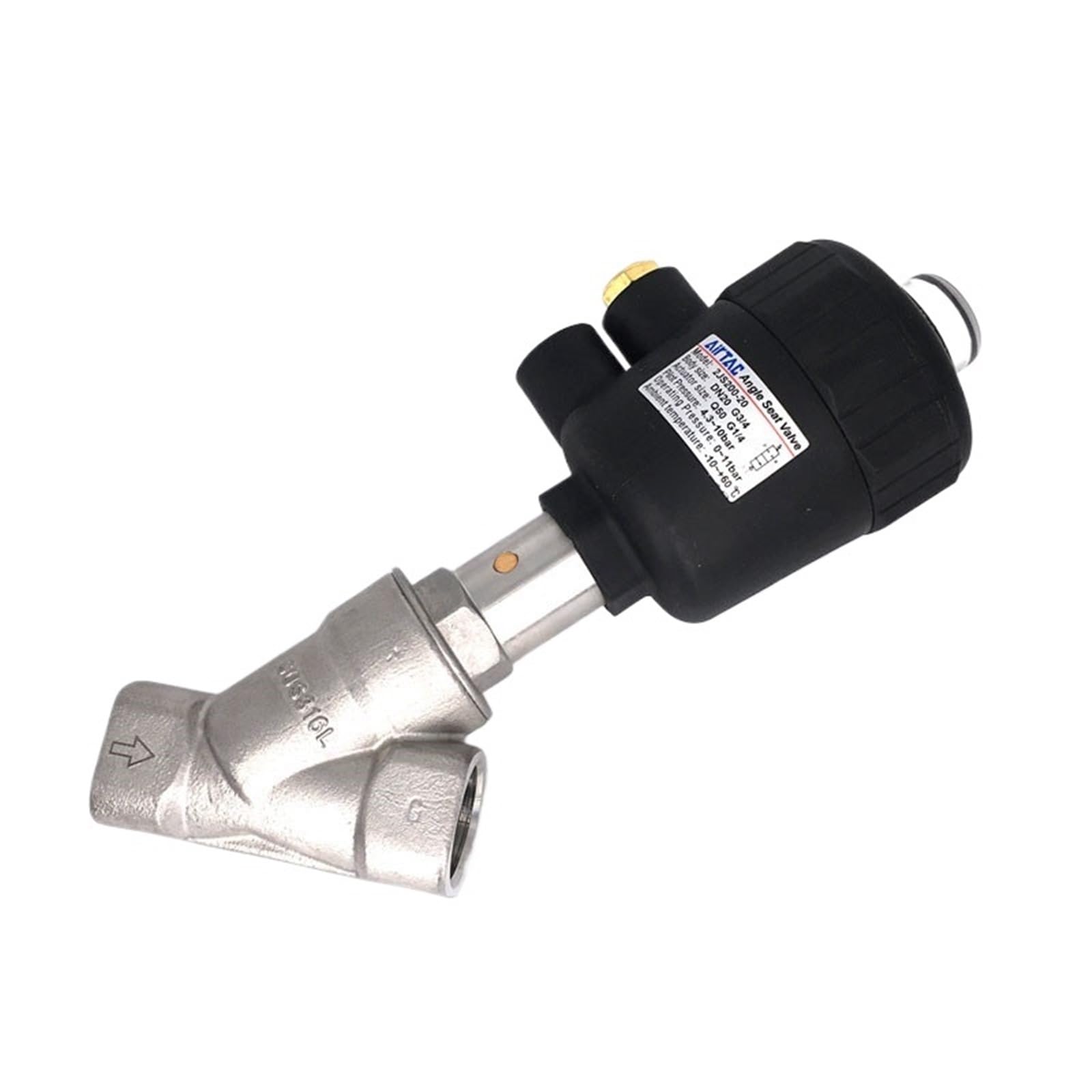 Vanne d'angle acier inoxydable durable 304 modèle 320-32Q40