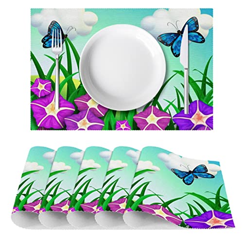 Sets de table isolants violets pour protéger les tables des brûlures de plats - 3