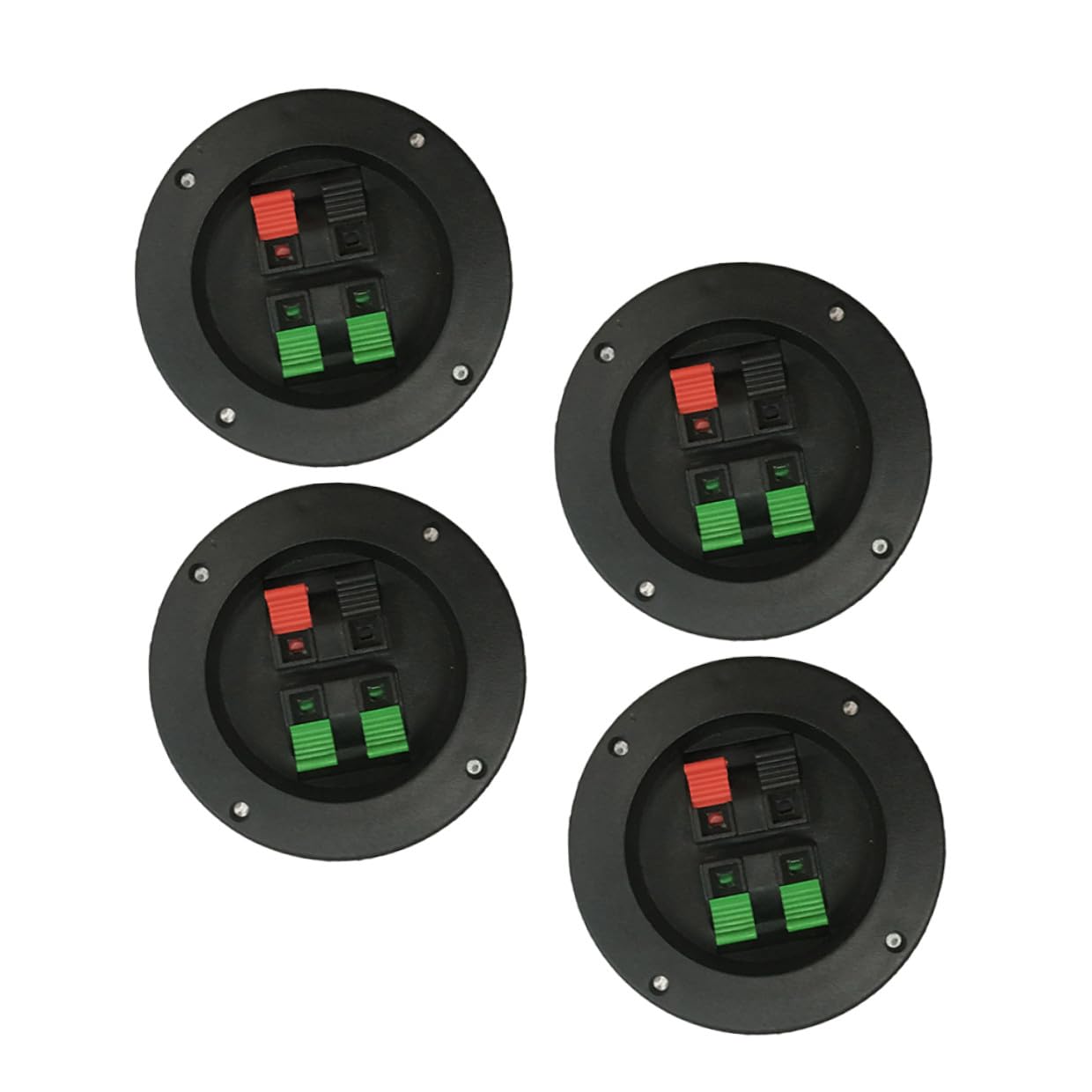 Conector de terminal de altavoz de 4 piezas negro accesorio práctico para cajas acústicas 8