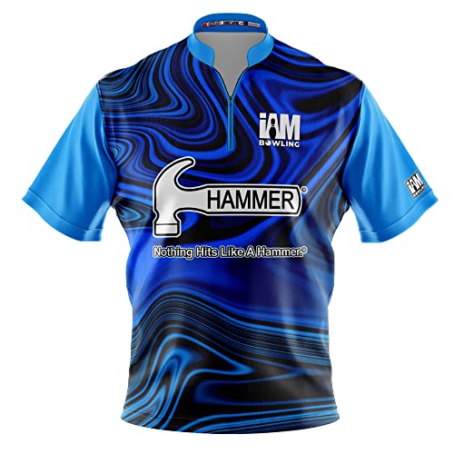 Logo Infusion Dye-Sublimated Bowling Jersey (Sash Collar) - I AM Bowling Fun Design 2035-HM - Hammer (X-Small) Multicolored