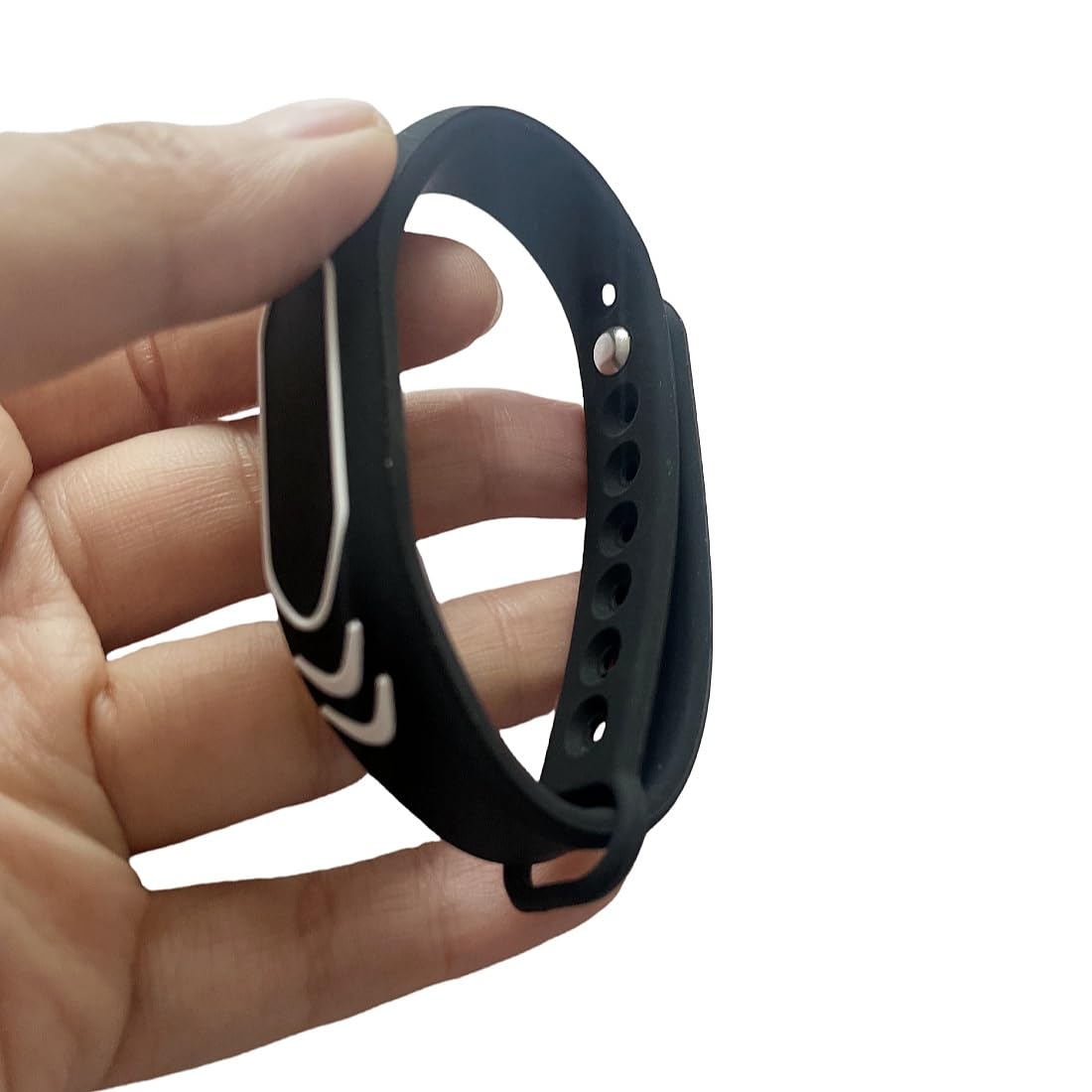 Pulsera Inteligente NFC NTAG213 Control de Acceso Impermeable RFID 13.56 MHz Negro